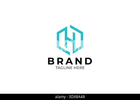 Brand Modern Minimalist Hexagon Letter H Logo Design Representing Professional Business Identity Concept Stock Vector