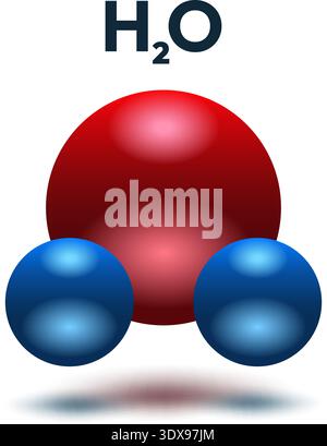 Water molecule icon Stock Vector