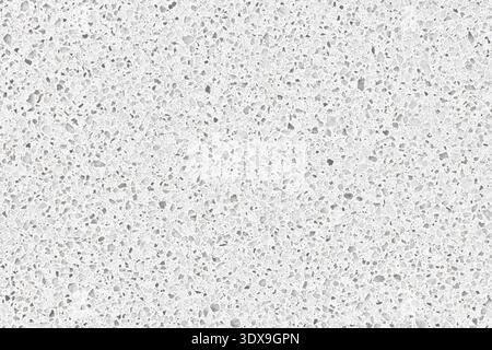 High resolution macro background of white quartz stone with fine mineral grains. Modern speckled texture for interior design, countertops, and archite Stock Photo