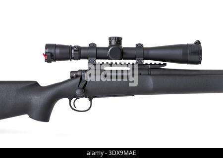 sniper rifle with bipod isolated on a white background Stock Photo - Alamy