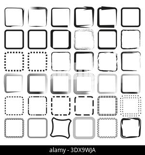 Professional square collection. Significant border borders. Magnificent frame Vector. Sophisticated template templates. EPS 10. Stock Vector
