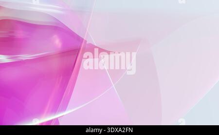 Abstract magenta pink curves with soft light Stock Photo