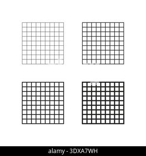 Grid mesh pattern. Graph paper Vector. Square cell texture. Net design. EPS 10. Stock Vector
