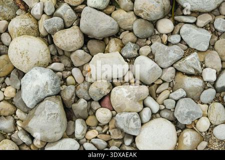 Natural River Stone Background and Texture Stock Photo