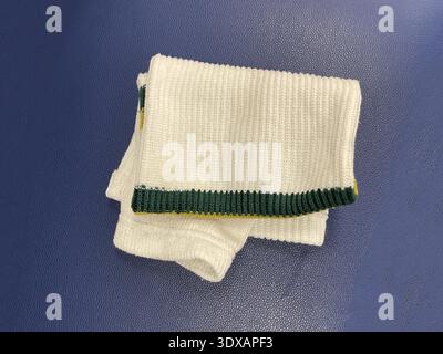 hockey sock isolated on gray background Stock Photo