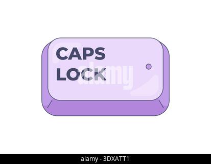 Caps Lock toggle modern keyboard key button Stock Vector