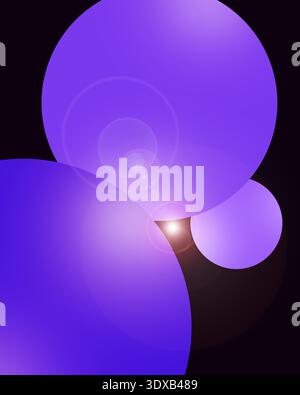 Coloraful round spheres floating in space. Stock Photo