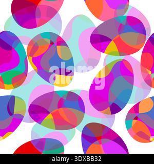 Seamless Easter egg background. hand drawn. Not AI, Vector illustration. Stock Vector