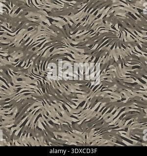 Camo texture for army clothing. Zebra stylish safari camo background Stock Vector