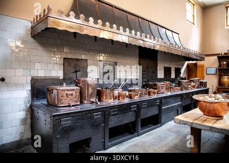 Interior of the the Great Kitchen at the Royal Pavilion (Brighton Pavilion), Brighton, England Stock Photo