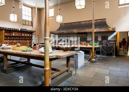 Interior of the the Great Kitchen at the Royal Pavilion (Brighton Pavilion), Brighton, England Stock Photo