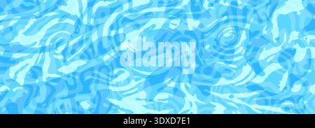Abstract water background with groovy waves and psychedelic ripples for modern design Stock Vector