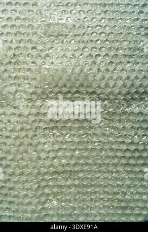 Clear Plastic Bubble Wrap Texture for Protection and Packaging Background Stock Photo