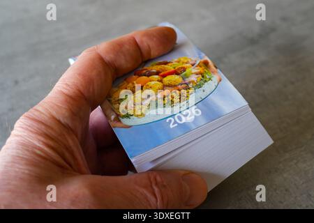 Hand Holding 2026 Tear Off Calendar Block Time Planning Concept Stock Photo