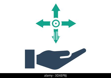 Opportunity solid icon. Icon related to chance. success elements vector illustration Stock Vector