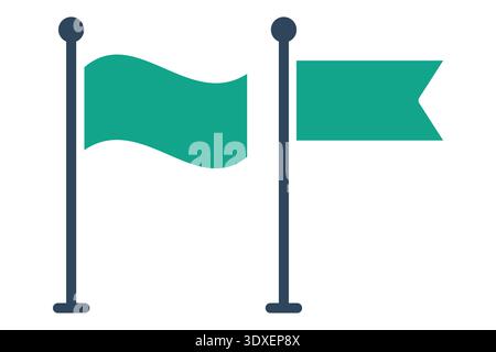 Flag solid icon. Icon related to finish. success elements vector illustration Stock Vector