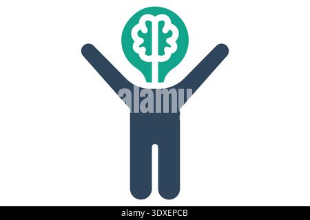 Bright idea solid icon. Icon related to innovation. success elements vector illustration Stock Vector