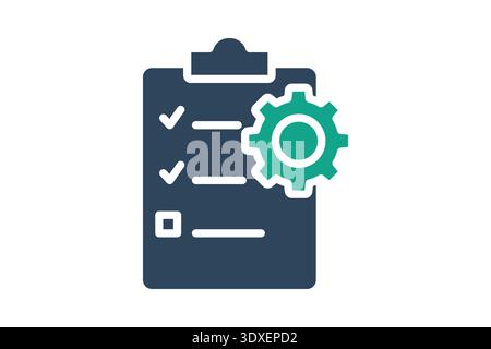 Planning solid icon. Line icon Icon related to schedule. success elements vector illustration Stock Vector