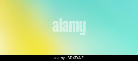 Soft color gradient background blending yellow and turquoise Stock Photo