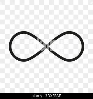 Infinity loop icon. Eternal Vector symbol. Mathematics logic element. Endless motion sign. Boundless cycle concepts shapes art Stock Vector