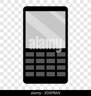 Mobile phone icon. Cellular device symbol. Vector keypad gadget. Digital communication tool. Portable telephone unit. Stock Vector