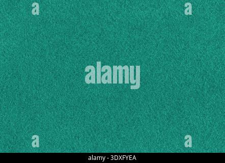 Green felt background texture. Seamless turquoise matte textile material. Stock Photo