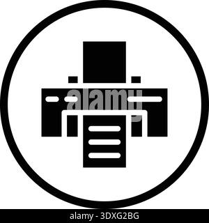 Printer Vector Icon Design Illustration Stock Vector