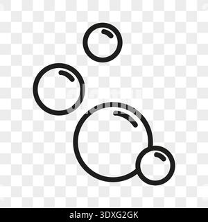 Liquid soap bubbles. Water foam Vector. Floating circle set. Shiny transparent spheres. Stock Vector