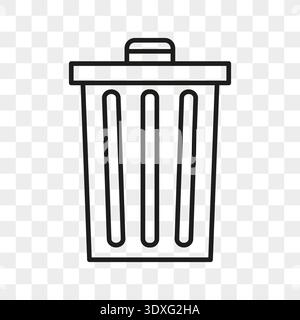 Trash bin icon. Garbage Vector symbol. Waste basket element. Rubbish can sign. Recycling service container storage objects art Stock Vector