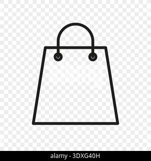 Shopping bag icon. Paper package Vector. Store container symbol. Purchase retail sign. Market boutique tool. Stock Vector