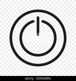 Power button icon label. Shutdown toggle symbol. Switch control Vector. Electronic device element. Start symbol. Stock Vector