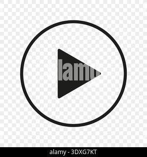 Professional player icons. Comprehensive Vector symbols. Professional start buttons. Universal trigger controllers. Stock Vector