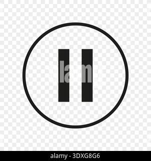 Professional pause icons. Comprehensive Vector symbols. Professional wait buttons. Universal pause controllers Stock Vector