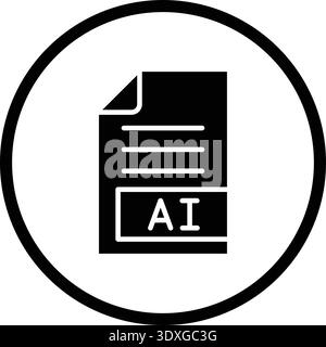 AI Vector Icon Design Illustration Stock Vector
