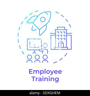 Employee training blue gradient concept icon Stock Vector