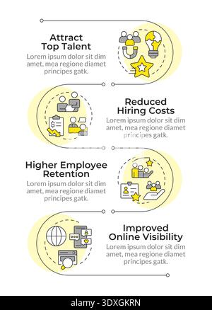 Employer branding importance infographic vertical sequence Stock Vector