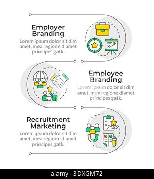 Employer branding infographic vertical sequence Stock Vector