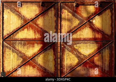 Comprehensive Analysis Revealing Peeling Paint And Embedded Steel Bars In Corroded Entranceway Stock Photo