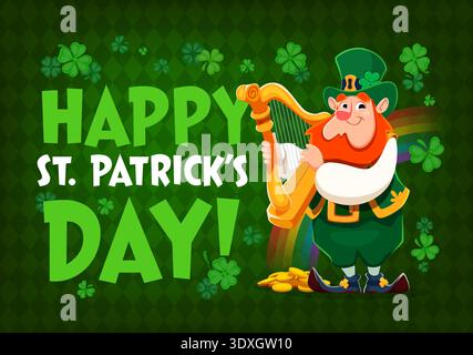 Happy Saint Patrick's day greeting card or banner Stock Vector