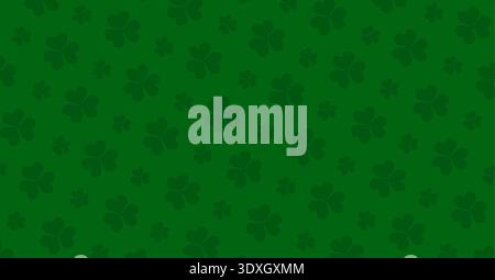 Green shamrock clover leaves background pattern Stock Vector
