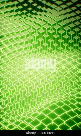 Abstract cube board background, 3d rendering. 3D illustration. Stock Photo