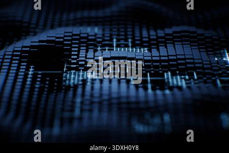 Abstract cube board background, 3d rendering. 3D illustration. Stock Photo