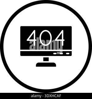 404 Error Vector Icon Design Illustration Stock Vector