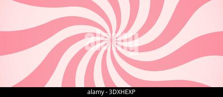 Candy cream background pink pattern. Candy ice cream texture swirl spiral sweet strawberry vector cartoon wavy backgound Stock Vector