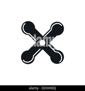 Fan blade vector propeller icon. Ship blade fan turbine airplane logo rotor cooler icon Stock Vector
