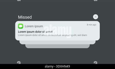 Text screen interface ui chat. Smartphone mockup icon vector layout template app screen Stock Vector