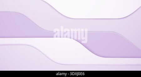 A digital illustration featuring soft, flowing waves in various shades of purple and white, creating a calming and abstract background. Stock Vector