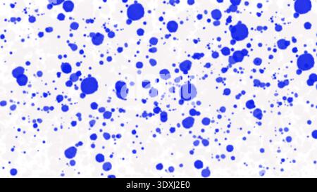 Abstract blue paint splatter on white background. Stock Photo
