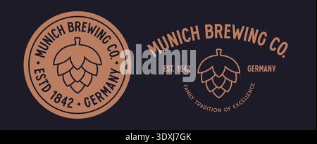 Beer pub, brewery sign, symbol Stock Vector