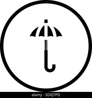 Protective Umbrel Vector Icon Design Illustration Stock Vector